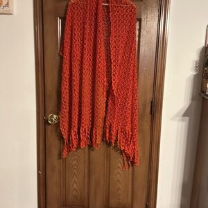 Orange Knit Scarf